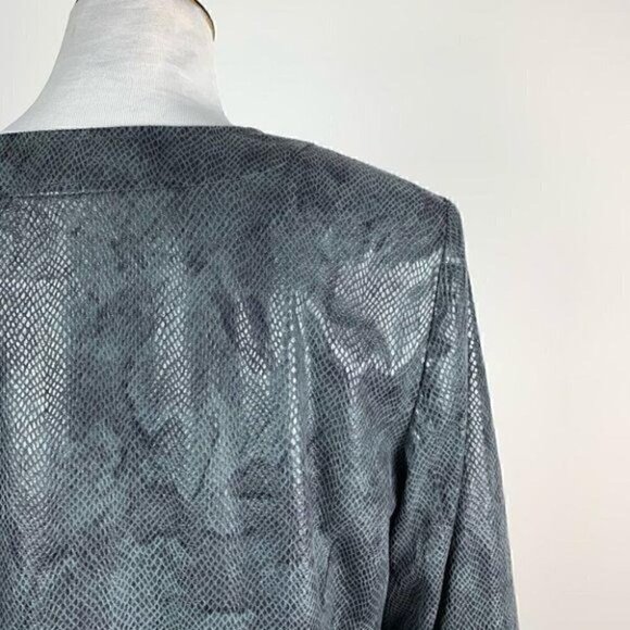 JM collection jacket 14 faux leather snake print - Picture 6 of 9